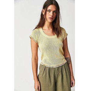 Yellow Patterned Women's Top